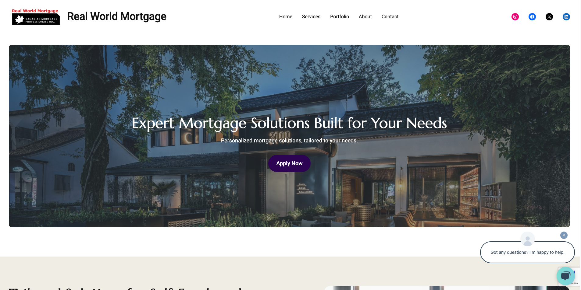 Real World Mortgage website
